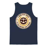 I Had Fun Once It Was Before Law School Funny Unisex Tank Top - Navy – 1
