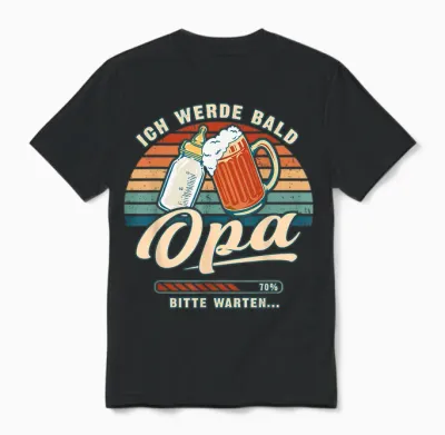 Ich Werde Bald Opa Verkünden Spruch Mit Opa Loading Unisex T-Shirt - Black