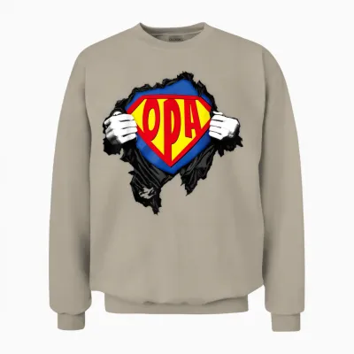 Opa Superheld Herren Großvater Super Opa Unisex Sweatshirt - Sand