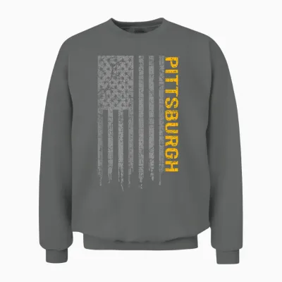 Pittsburgh Usa Flag Patriotic American from Pittsburgh Unisex Sweatshirt - Graphite Heather