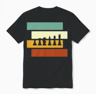 Chess Retro Unisex T-Shirt - Black