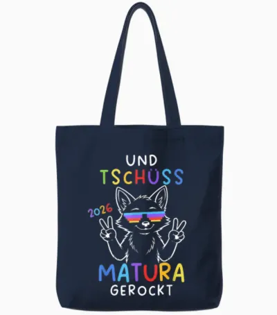 Und Tschüss Matura Gerockt Fuchs 2026 Abschluss Matura Tote Bags - Navy