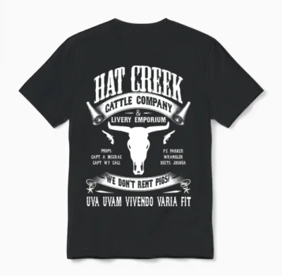 Hat Creek Cattle Company Unisex T-Shirt - Black