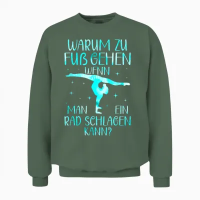 Artistic Gymnastics Gymnastics Gymnastics Gymnast Girl's T-Shirt, Black Unisex Sweatshirt - Military Green