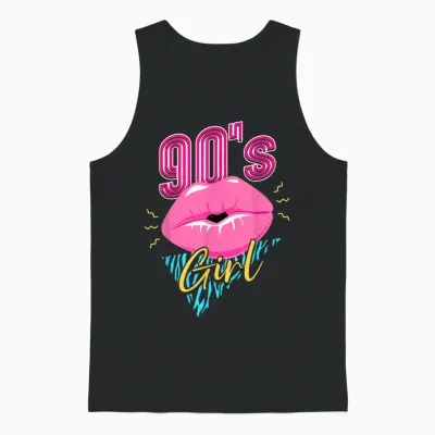 90er Jahre 90s Girl Unisex Tank Top - Black