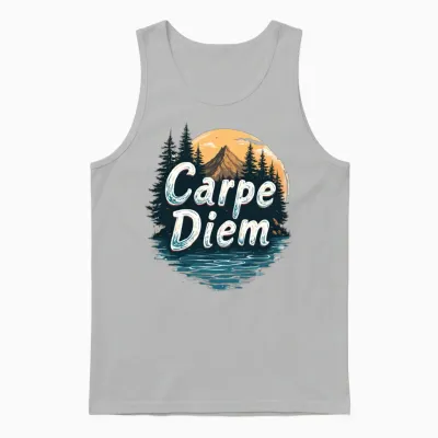 Carpe Diem Adventure Awaits Unisex Tank Top - Ash