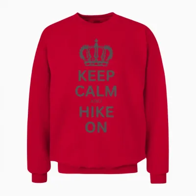 Keep Calm and Hike On Unisex Sweatshirt - Red