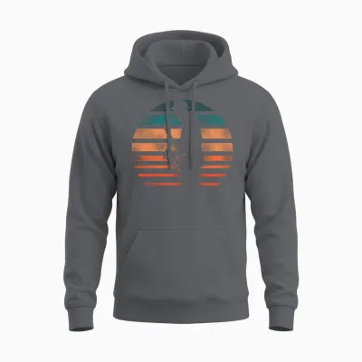 Saxophone Retro Vintage Unisex Hoodie - Charcoal