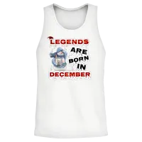 Born in December Shirt New Year Unisex Tank Top - White – 2