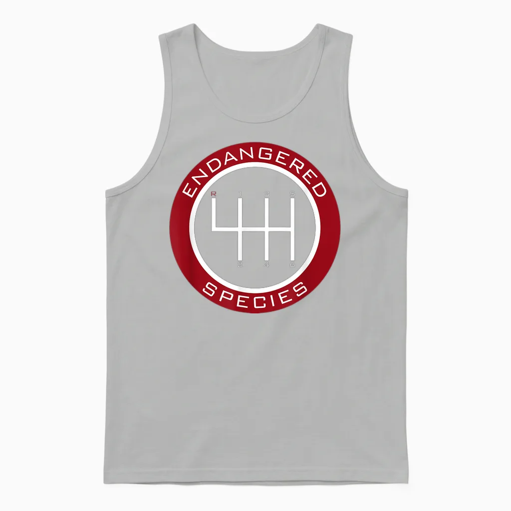 Car Guy, Mechanic, Endangered Species, Manual Shifter Unisex Tank Top in Ash