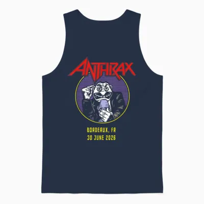 Anthrax World Tour 2026 Bordeaux Unisex Tank Top - Navy