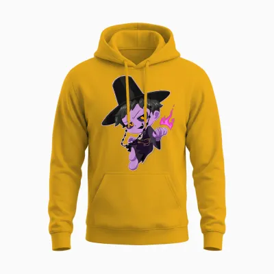 Kpop Demon Hunters Halloween Mischievous Chibi Demon Jinu Unisex Hoodie - Gold