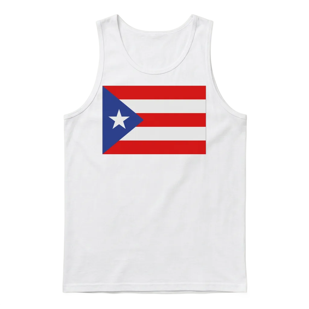 Puerto Rico Unisex Tank Top - White