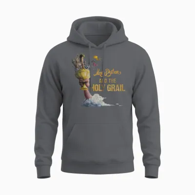 Monty Python Holy Grail Flying Cup Art Unisex Hoodie - Charcoal