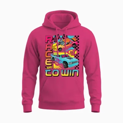 Hot Wheels — Rennen Um Den Sieg in Flammenden Autos Unisex Hoodie - Heliconia