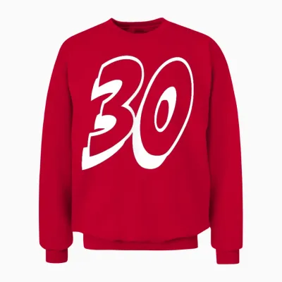 Uniforme D'équipe Sportive Numéro 30 Numéro 30 Unisex Sweatshirt - Red