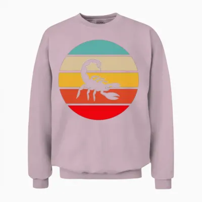 Scorpio Retro Unisex Sweatshirt - Light Pink