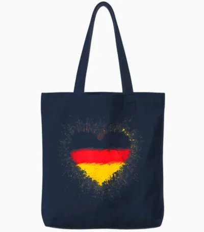 Deutschland Flaggen Herz Deutschland Fan Herren Damen Tote Bags - Navy