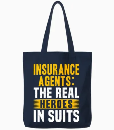 Funny Broker Tote Bags - Navy