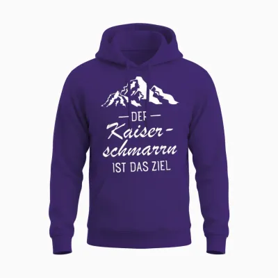 Der Kaiserschmarrn Ist Das Ziel - Wandern Berge Hike Spruch Unisex Hoodie - Purple