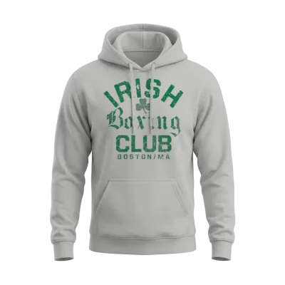 Irish Boxing Club Boston Massachusetts Unisex Hoodie - Ash