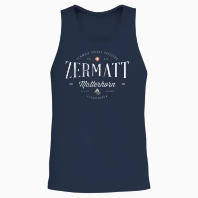 Zermatt Matterhorn Switzerland 1291 Unisex Tank Top - Navy