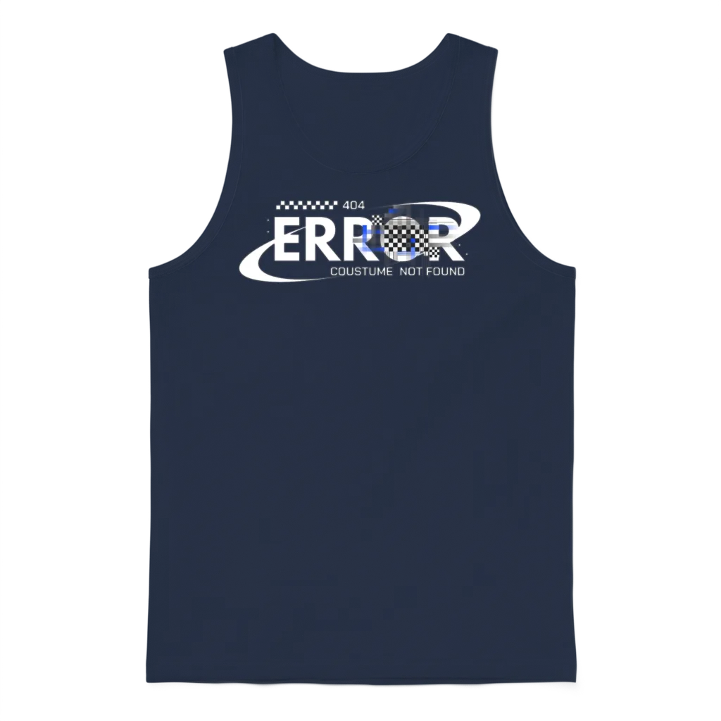 404 Costume Not Found Halloween Unisex Tank Top - Navy