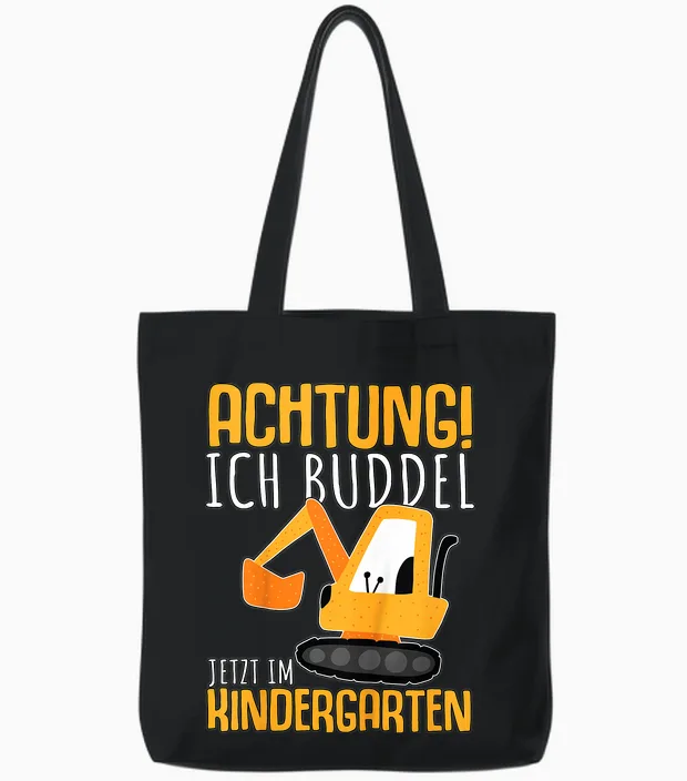 Kindergarten Anfänger Kindergartenkind Kita Erster Tag Junge Tote Bags in Black