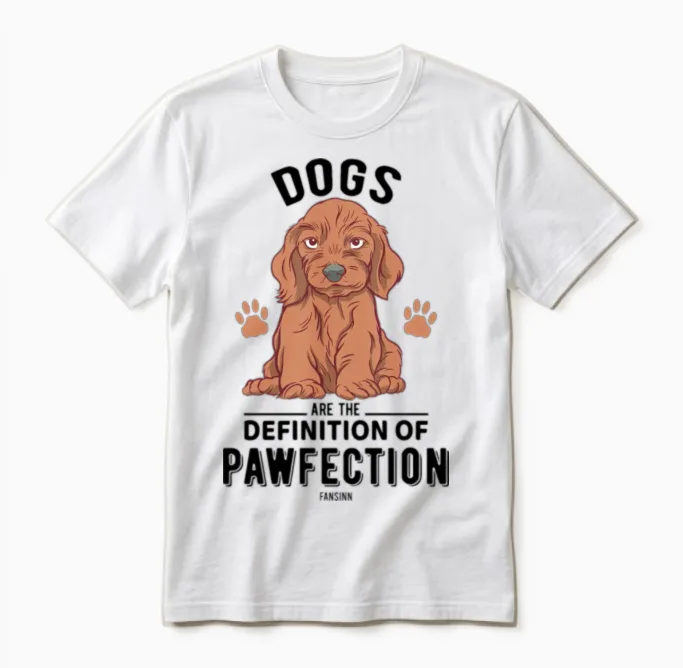 Cute Dog - Lovers Unisex T-Shirt in White