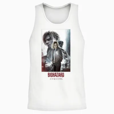 Resident Evil Requiem Leon ＆ Grace Art Fp(w) Unisex Tank Top - White
