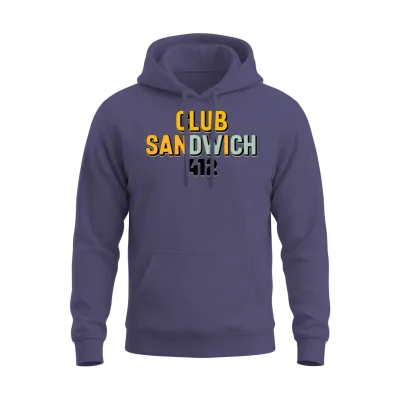 Club Sandwich Retro Unisex Hoodie - Heather Sport Dark Navy