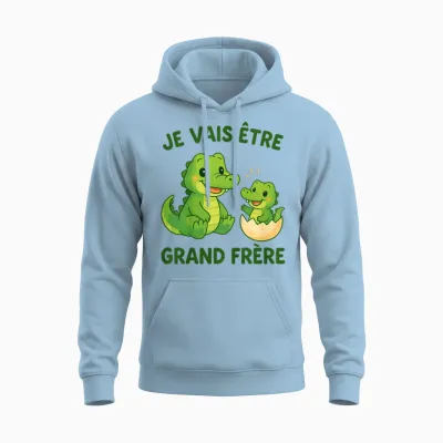 Child Big Brother - I Will Be Big Brother; Future Big Brother Unisex Hoodie - Light Blue
