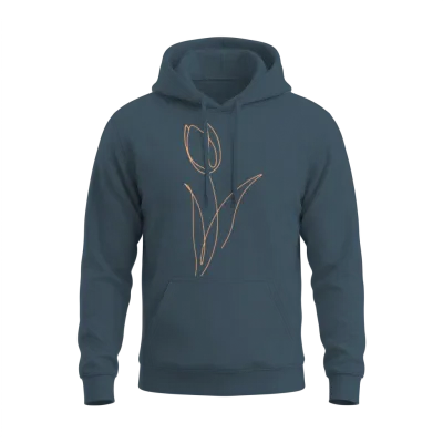 Flower Unisex Hoodie - Dark Heather