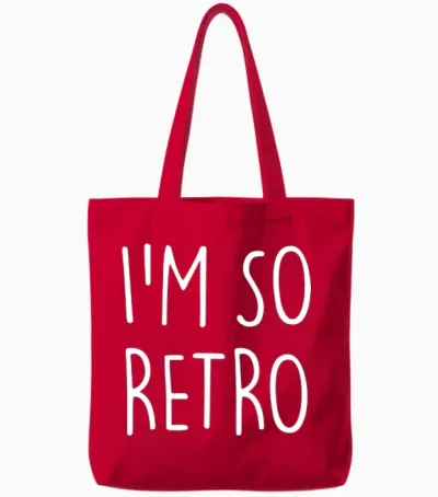 I'm So Retro Tote Bags - Red