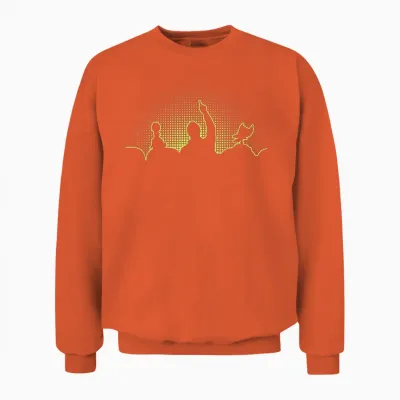 Mystery Science Theater 3000 Funny T-Shirt, Black Unisex Sweatshirt - Orange