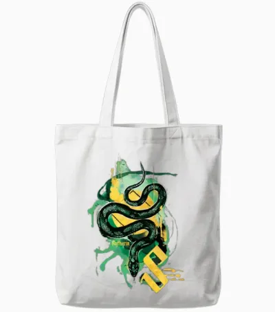 Harry Potter Slytherin Snake Tote Bags - White