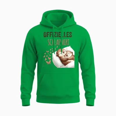 Official Sleep Shirt | Sea Otter Pyjamas Otter T-Shirt, White Unisex Hoodie - Irish Green