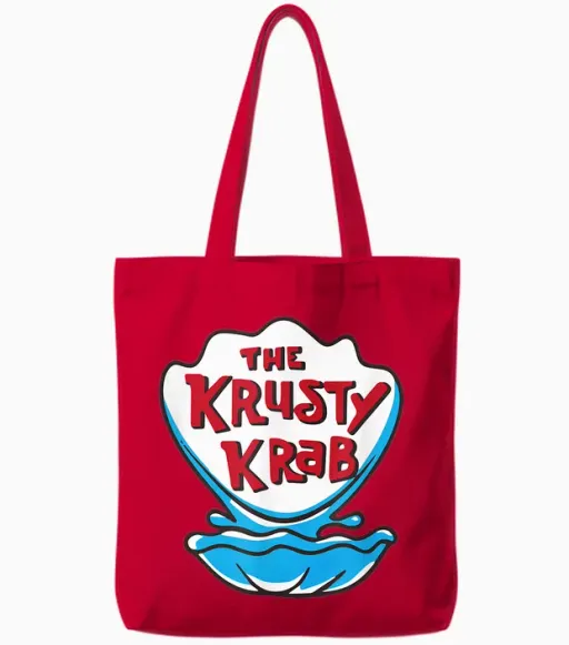The Krusty Krab Tote Bags - Red