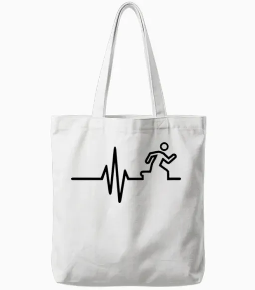Running Tote Bags in White