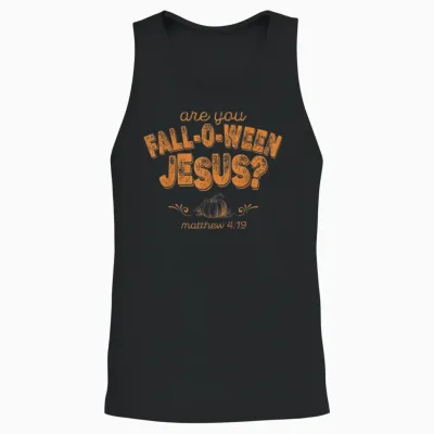 Are You Fall-O-Ween Jesus Unisex Tank Top - Black