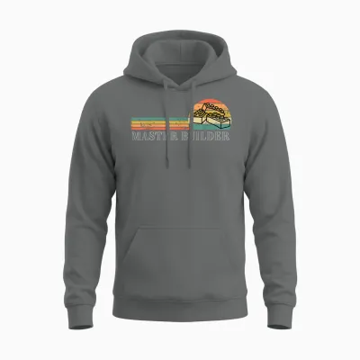 Master Builder - Block Building Kids & Adults Birthday Gift T-Shirt Small Unisex Hoodie - Graphite Heather