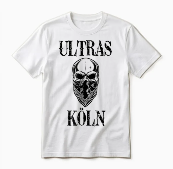 Köln Shirt Kölner Ultras Fanblock Herren & Damen Köln Unisex T-Shirt in White