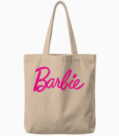 Barbie Official Barbie Logo Multi Colour Tote Bags - Natural