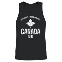 True North Strong and Free Unisex Tank Top - Black – 2