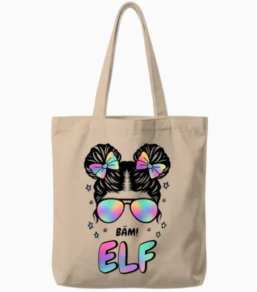 11th Birthday Girl Messy Bun Bäm! 11 Tote Bags - Natural