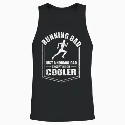 Running Dad Normal Dad Except Cooler Fathers Day Unisex Tank Top - Black