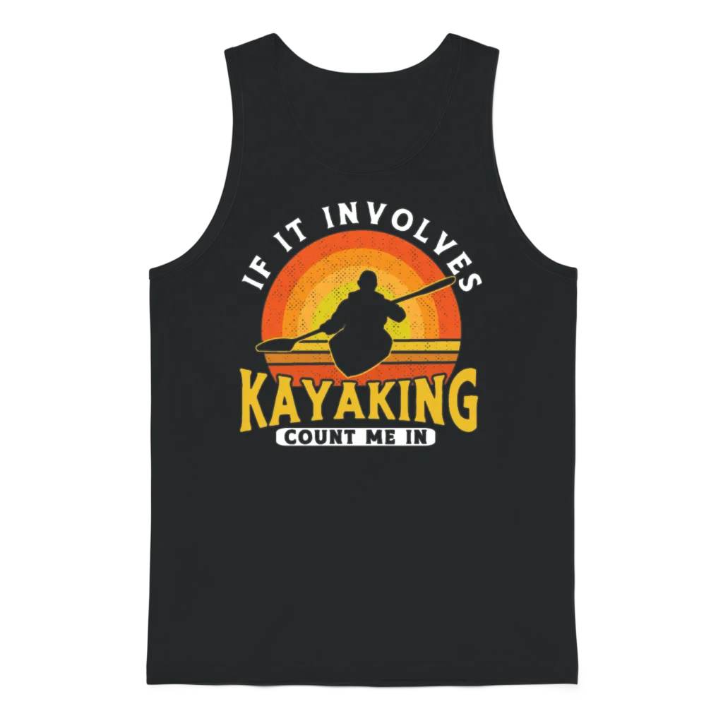 Kayaking Kayaker Canoeing Outdoor Water Kayak Unisex Tank Top - Black