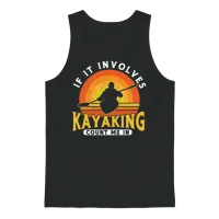 Kayaking Kayaker Canoeing Outdoor Water Kayak Unisex Tank Top - Black – 1