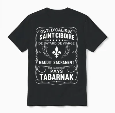 Quebecois Unisex T-Shirt - Black