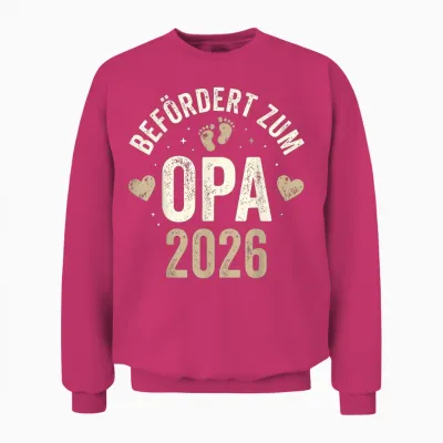 Befördert Zum Opa 2026 Werdender Großvater Unisex Sweatshirt - Heliconia